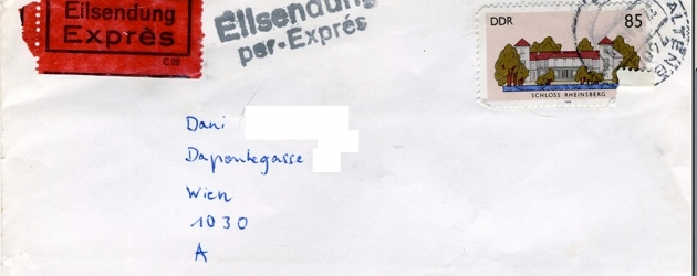In the Hausarchiv: Penpal in East Germany